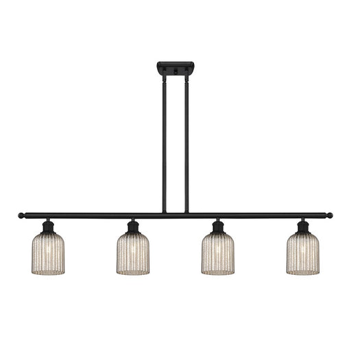 Innovations Ballston Bridal Veil 4Lt 48" Stem Island, BK/MC - 516-4I-BK-G559-5ME