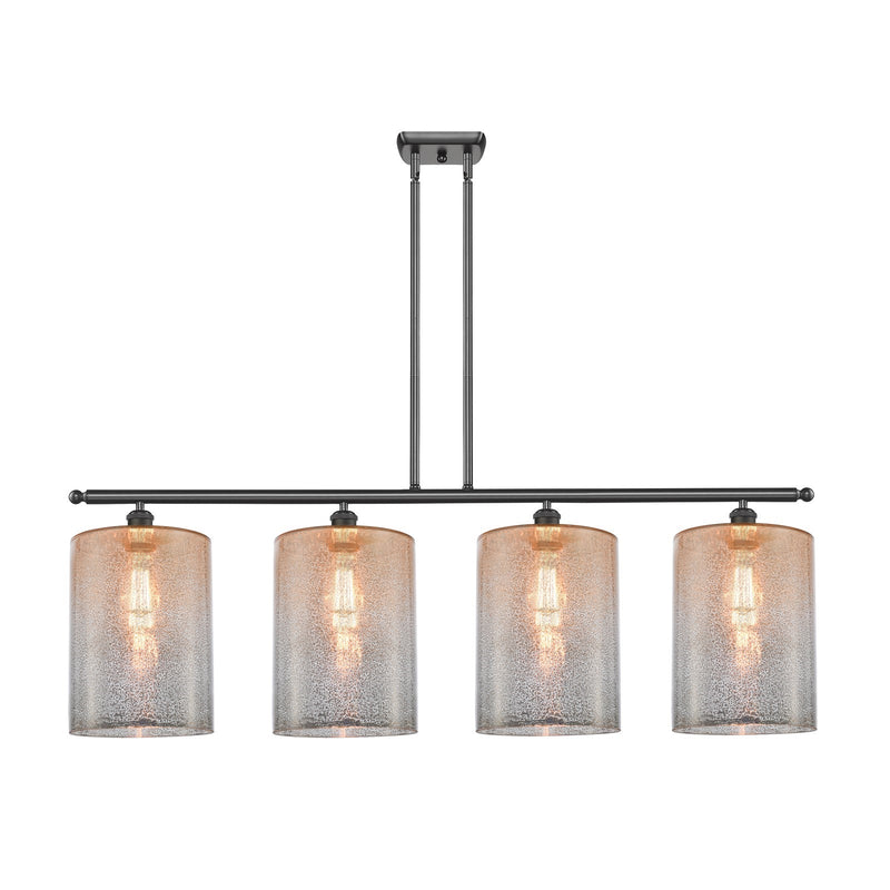 Innovations Cobbleskill 48in 4-Light Island Light | Industrial Oil Rubbed Bronze Steel and Mercury Glass | Kitchen Island & | Model 516-4I-OB-G116-L