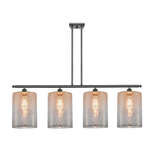 Innovations Cobbleskill 48in 4-Light Island Light | Industrial Oil Rubbed Bronze Steel and Mercury Glass | Kitchen Island & | Model 516-4I-OB-G116-L