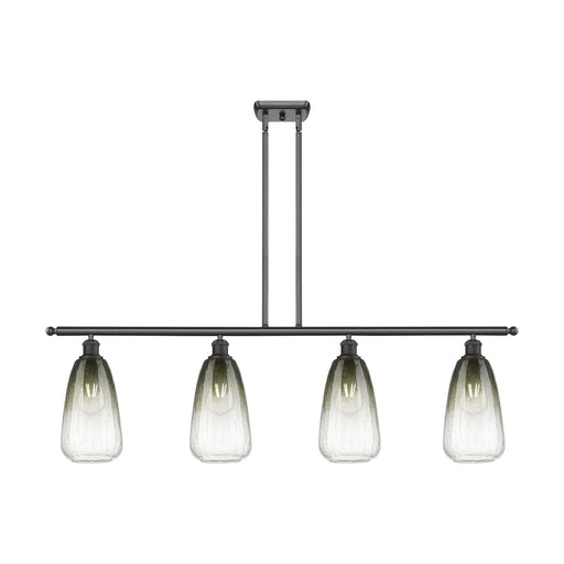 Innovations Brookhaven Almond 48in 4-Light Island Light | Industrial Oil Rubbed Bronze Steel and Slate Glass | Kitchen Island & | Model 516-4I-OB-G480-6SL