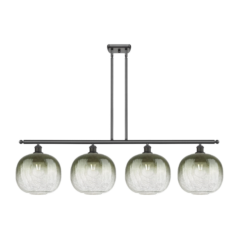 Innovations Brookhaven Sphere 49in 4-Light Island Light | Industrial Oil Rubbed Bronze Steel and Slate Glass | Kitchen Island | Model 516-4I-OB-G481-10SL