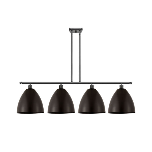 Innovations Bristol 50in 4-Light Island Light | Industrial Farmhouse Oil Rubbed Bronze Steel and Cast Brass with Oil Rubbed | Model 516-4I-OB-MBD-12-OB