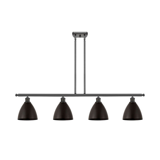 Innovations Bristol 48in 4-Light Island Light | Industrial Oil Rubbed Bronze Steel and Oil Rubbed Bronze Metal Shade | Kitchen | Model 516-4I-OB-MBD-75-OB