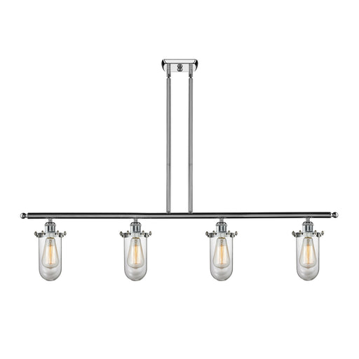 Innovations Kingsbury 48in 4-Light Island Light | Industrial Polished Chrome and Clear Glass | Kitchen Island | 48 x 11 in | Model 516-4I-PC-CE231-CL