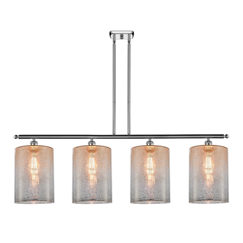 Innovations Cobbleskill 48in 4-Light Island Light | Art Nouveau Industrial Polished Chrome and Mercury Glass | Kitchen Island & | Model 516-4I-PC-G116-L