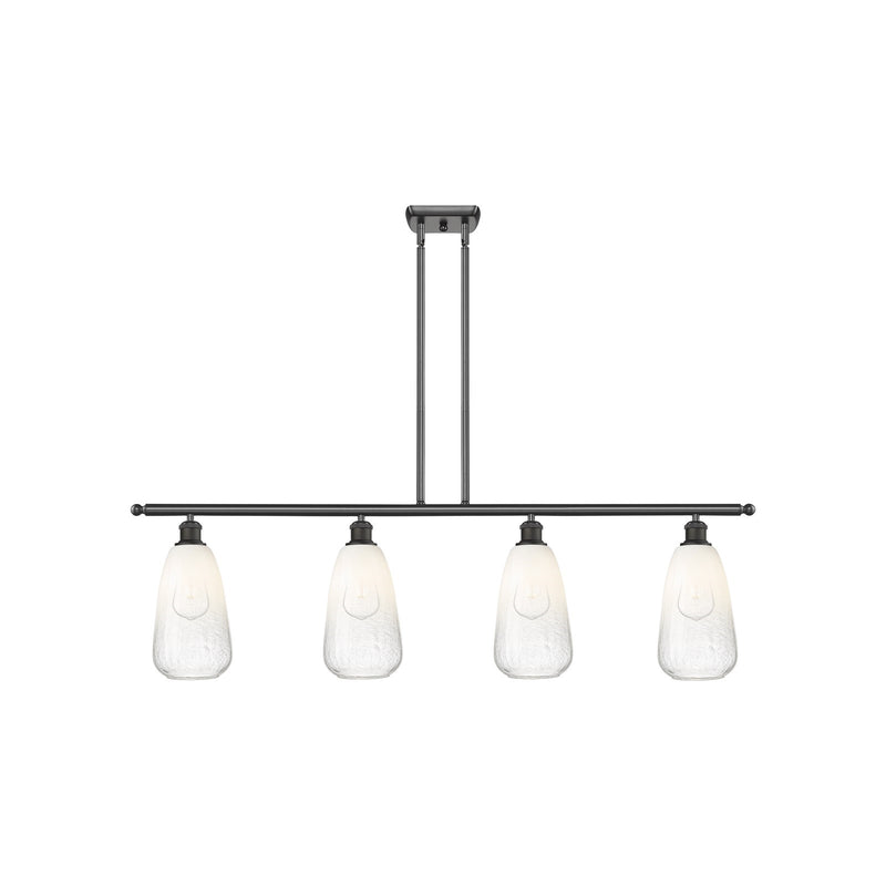 Innovations Brookhaven Almond 48in 4-Light Island Light | Industrial Polished Chrome Steel and Opal Glass | Kitchen Island | 48 | Model 516-4I-PC-G480-6OP