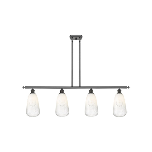 Innovations Brookhaven Almond 48in 4-Light Island Light | Industrial Polished Chrome Steel and Opal Glass | Kitchen Island | 48 | Model 516-4I-PC-G480-6OP