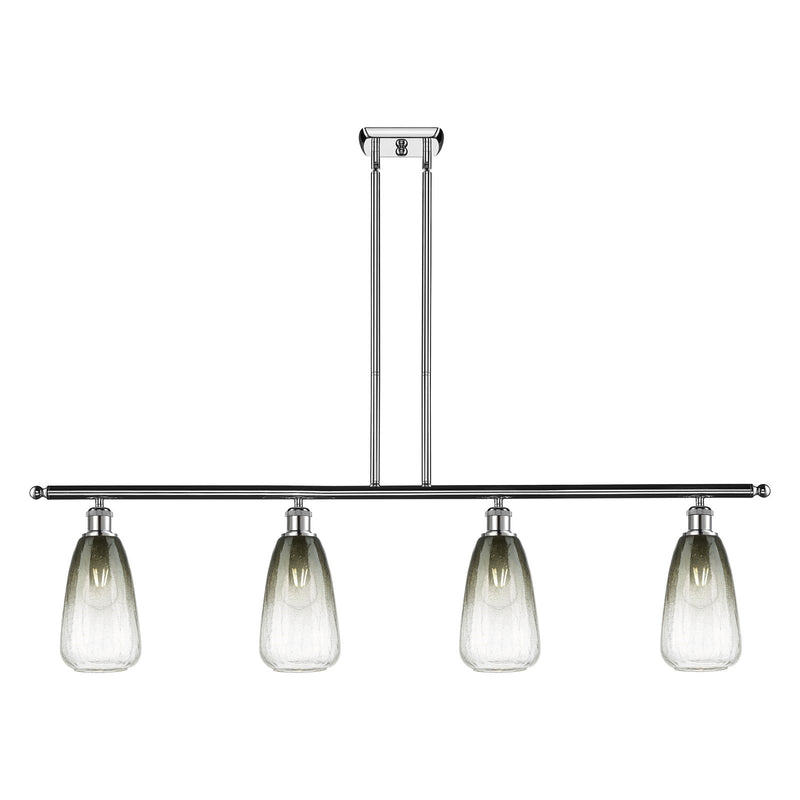 Innovations Brookhaven Almond 48in 4-Light Island Light | Industrial Polished Chrome and Slate Glass | Kitchen Island | 48 x | Model 516-4I-PC-G480-6SL
