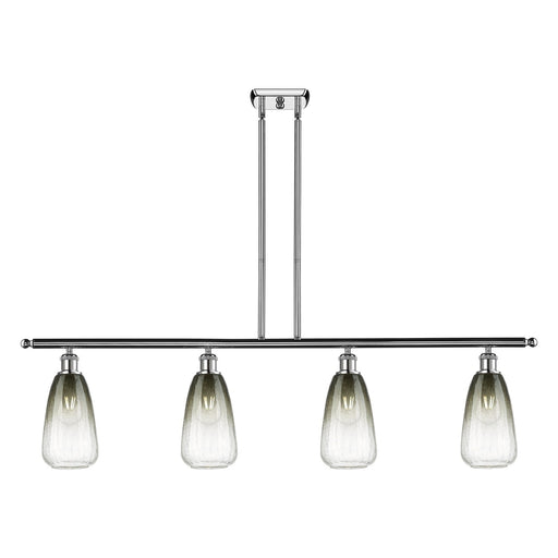 Innovations Brookhaven Almond 48in 4-Light Island Light | Industrial Polished Chrome and Slate Glass | Kitchen Island | 48 x | Model 516-4I-PC-G480-6SL