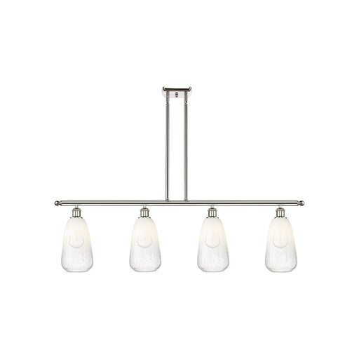 Innovations Brookhaven Almond 48in 4-Light Island Light | Industrial Polished Nickel and Opal Glass | Kitchen Island | 48 x | Model 516-4I-PN-G480-6OP