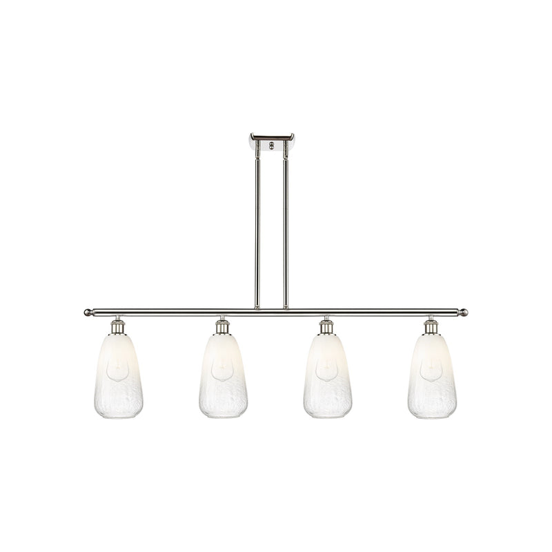 Innovations Brookhaven Almond 48in 4-Light Island Light | Industrial Polished Nickel and Opal Glass | Kitchen Island | 48 x | Model 516-4I-PN-G480-6OP
