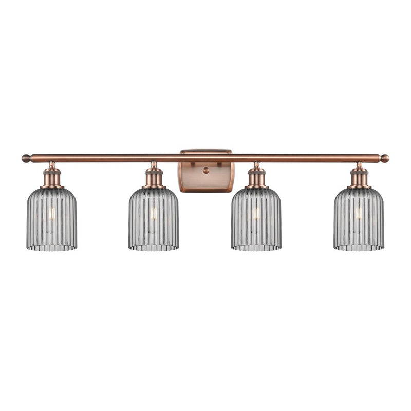 Innovations Ballston Bridal Veil 4Lt 35" Bath, Copper/Smoke - 516-4W-AC-G559-5SM