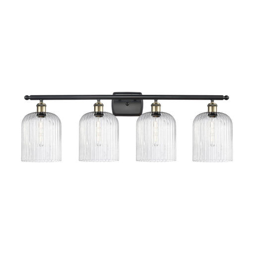 Innovations Bridal Veil 35in 4-Light Bath Vanity Light | Art Nouveau Black Antique Brass and Seedy Glass | Bathroom Vanity | Model 516-4W-BAB-G559-8SDY