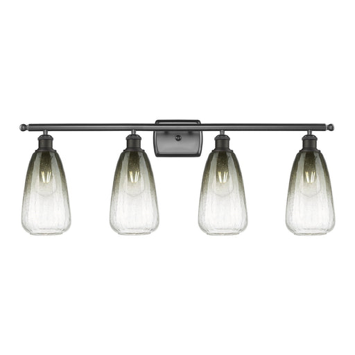 Innovations Brookhaven Almond 36in 4-Light Bath Vanity Light | Industrial Oil Rubbed Bronze and Slate Glass | Bathroom Vanity | Model 516-4W-OB-G480-6SL