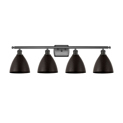 Innovations Bristol 38in 4-Light Bath Vanity | Industrial Oil Rubbed Bronze Steel and Oil Rubbed Bronze Metal Shade | Bathroom | Model 516-4W-OB-MBD-75-OB