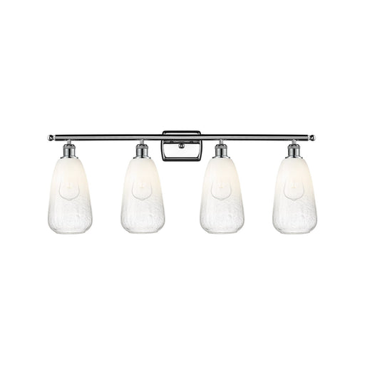 Innovations Brookhaven Almond 36in 4-Light Bath Vanity Light | Industrial Polished Chrome and Opal Glass | Bathroom Vanity | 36 | Model 516-4W-PC-G480-6OP