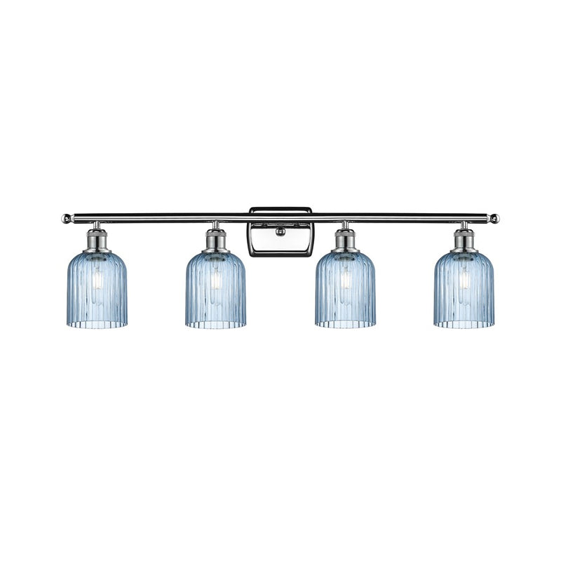 Innovations Ballston Bridal Veil 4Lt 35" Bath, Chrome/Blue - 516-4W-PC-G559-5BL