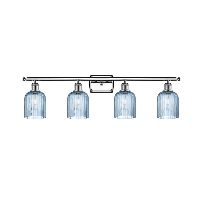 Innovations Ballston Bridal Veil 4Lt 35" Bath, Chrome/Blue - 516-4W-PC-G559-5BL