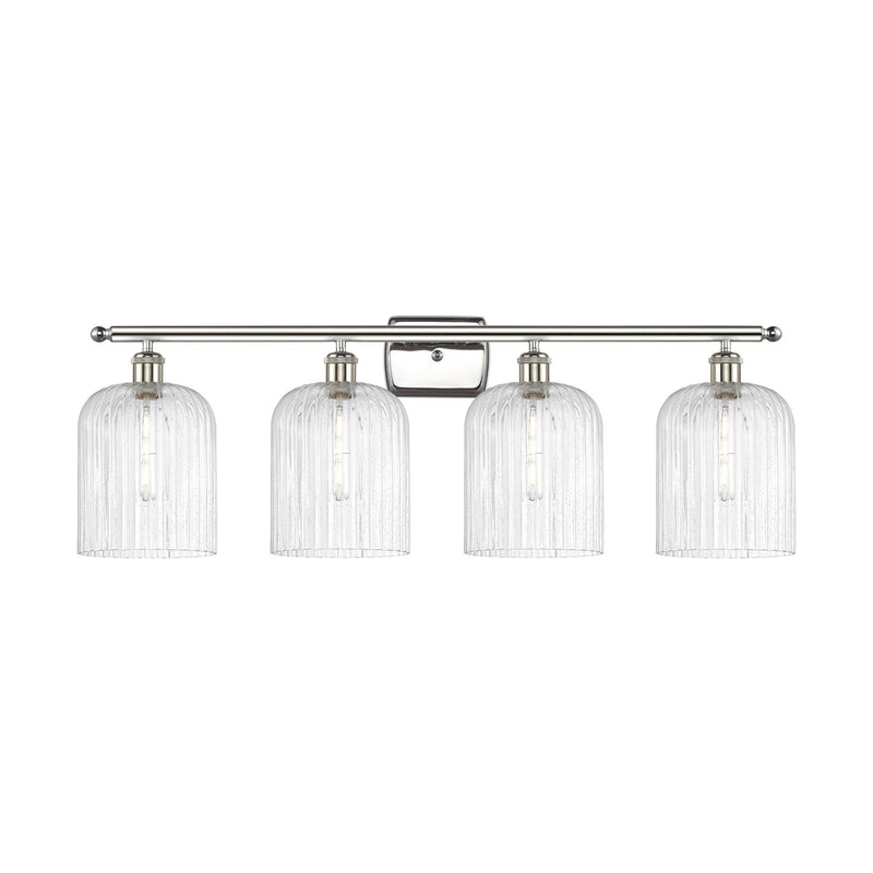 Innovations Bridal Veil 35in 4-Light Bath Vanity Light | Art Nouveau Polished Nickel and Seedy Glass | Bathroom Vanity | 35 x | Model 516-4W-PN-G559-8SDY