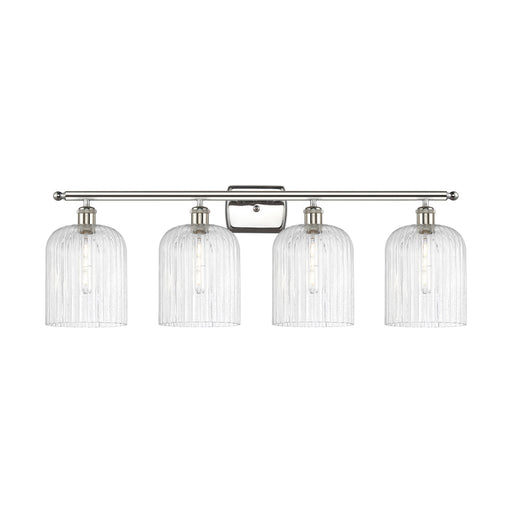 Innovations Bridal Veil 35in 4-Light Bath Vanity Light | Art Nouveau Polished Nickel and Seedy Glass | Bathroom Vanity | 35 x | Model 516-4W-PN-G559-8SDY
