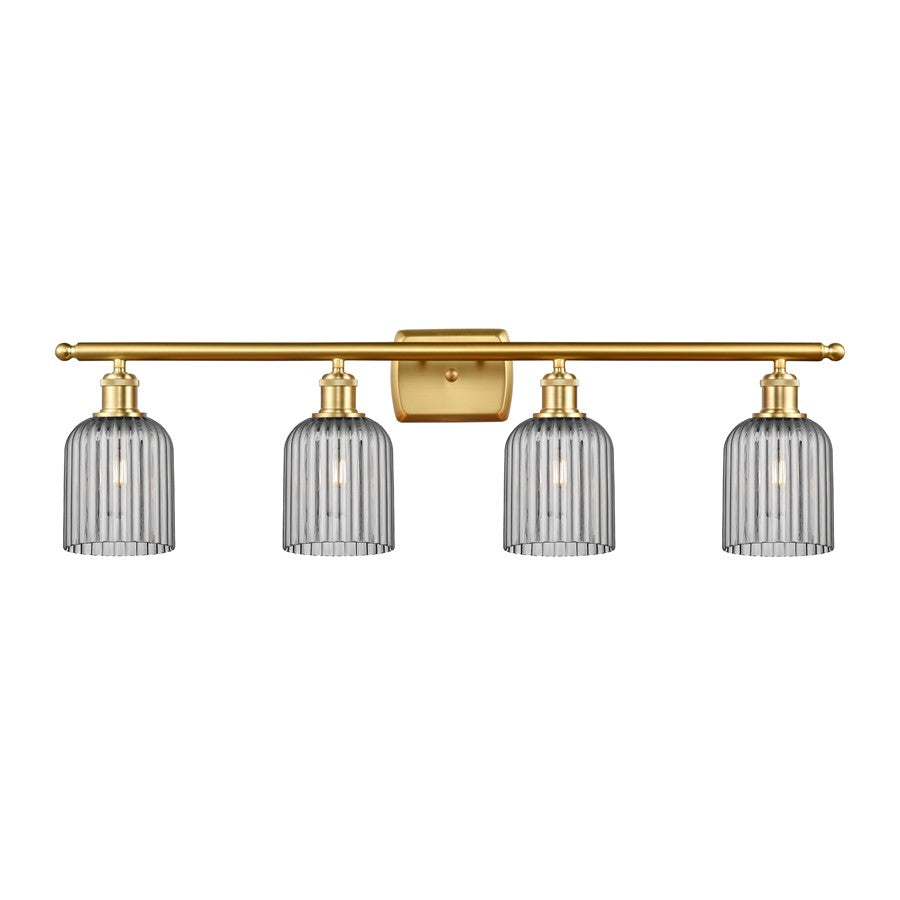 Innovations Ballston Bridal Veil 4Lt 35" Bath, Gold/Smoke - 516-4W-SG-G559-5SM