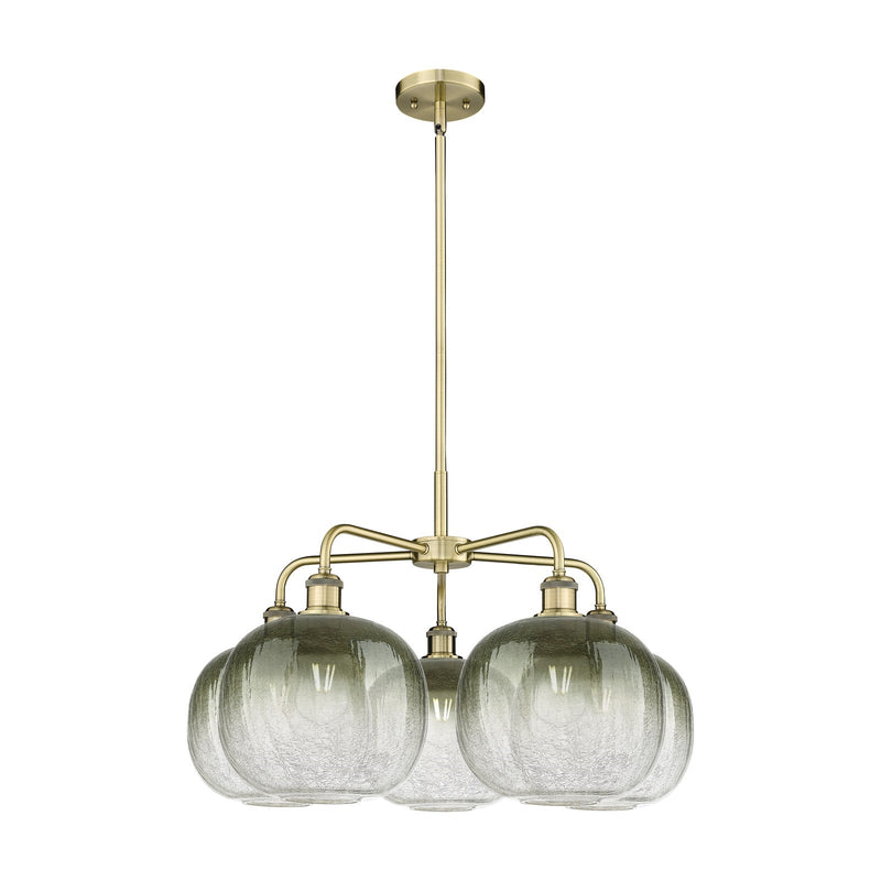 Innovations Brookhaven Sphere 29in 5-Light Chandelier | Industrial Antique Brass Steel and Slate Glass | Kitchen Island & | Model 516-5CR-AB-G481-10SL
