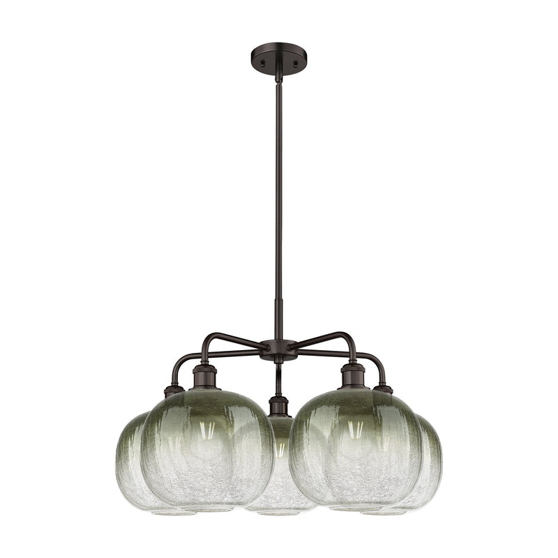 Innovations Brookhaven Sphere 29in 5-Light Chandelier | Industrial Oil Rubbed Bronze Steel and Slate Glass | Dining Room & | Model 516-5CR-OB-G481-10SL
