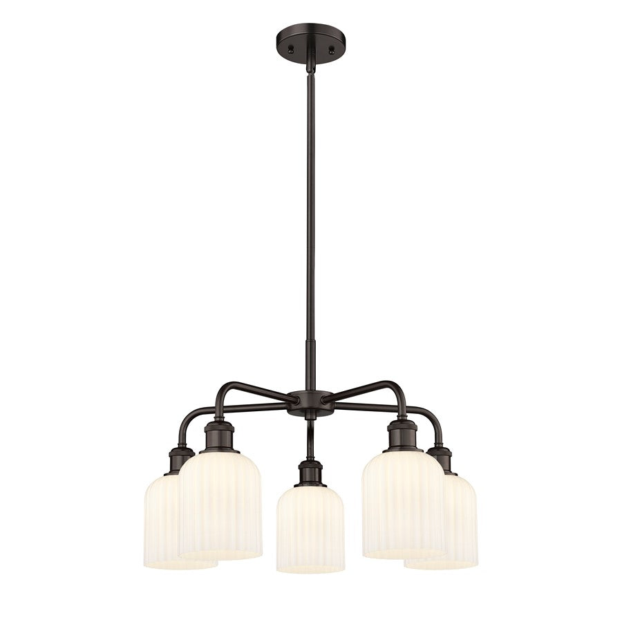 Innovations Ball Bridal Veil 5Lt 23" Stem Chand, BZ/GW - 516-5CR-OB-G559-5GWH