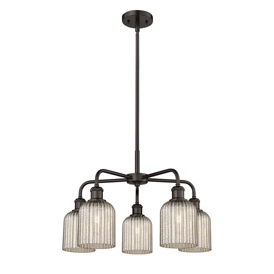 Innovations Ball Bridal Veil 5Lt 23" Stem Chand, BZ/MC - 516-5CR-OB-G559-5ME