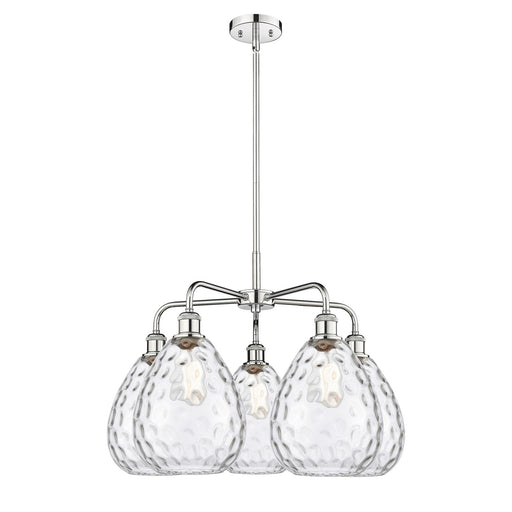 Innovations Waverly 26in 5-Light Chandelier | Industrial Polished Chrome and Clear Glass | Dining Room & Living Room | 26 x 26 x | Model 516-5CR-PC-G372