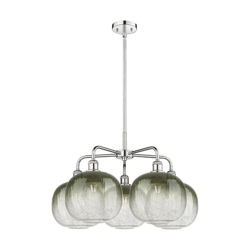 Innovations Brookhaven Sphere 29in 5-Light Chandelier | Industrial Polished Chrome Steel and Slate Glass | Kitchen Island & | Model 516-5CR-PC-G481-10SL