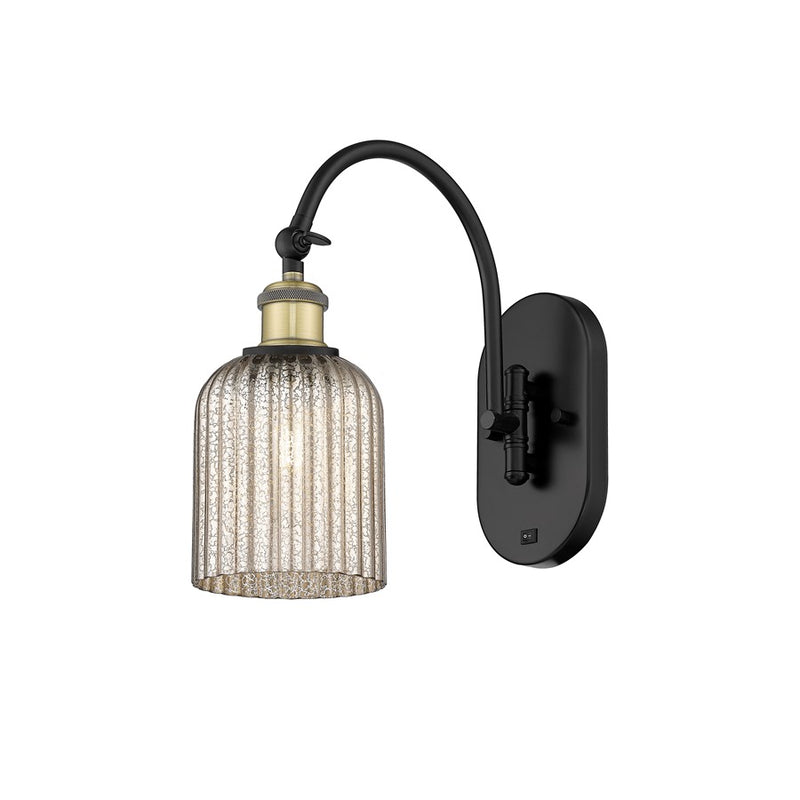 Innovations Ball B Veil 5" Sconce, Side Swivel, BLB/MC - 518-1W-BAB-G559-5ME