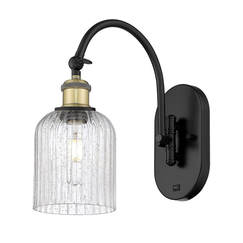 Innovations Ball B Veil 5" Sconce, Side Swivel, BLB/SD - 518-1W-BAB-G559-5SDY