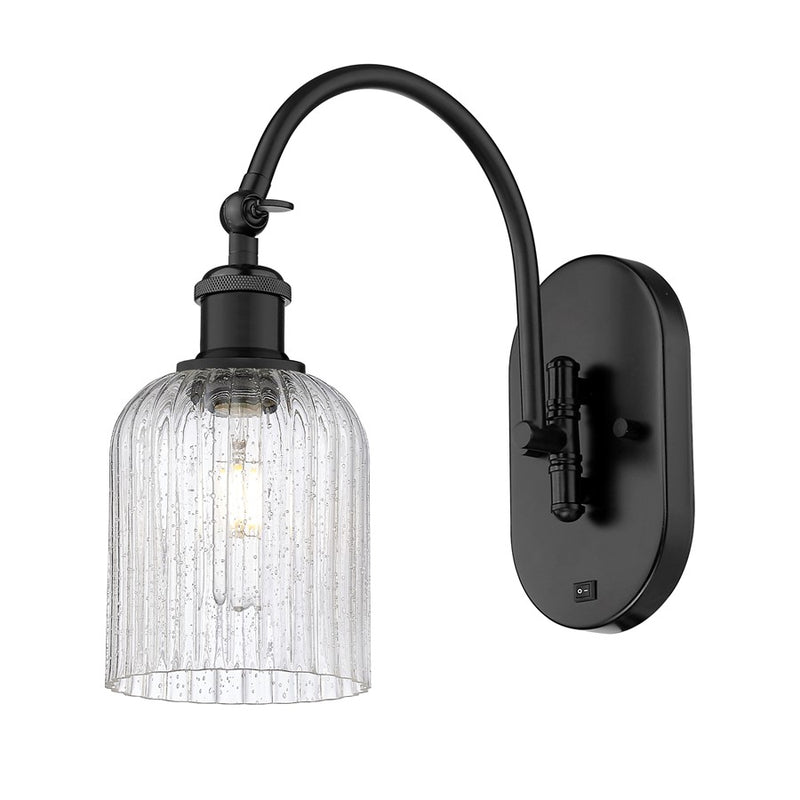 Innovations Ball Bridal Veil 5" Sconce, Side Swivel, BK/SD - 518-1W-BK-G559-5SDY