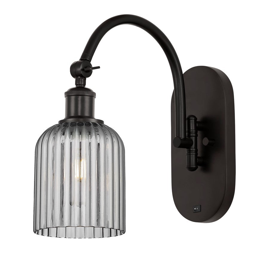 Innovations Ball Bridal Veil 5" Sconce, Side Swivel, BZ/SM - 518-1W-OB-G559-5SM