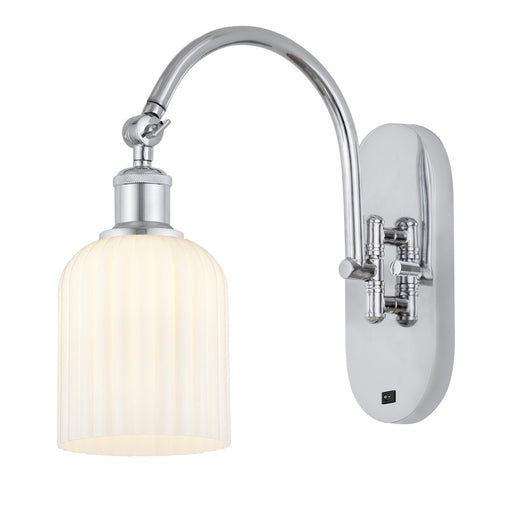 Innovations Ball Bridal Veil 5" Sconce, Side Swivel, CH/GW - 518-1W-PC-G559-5GWH