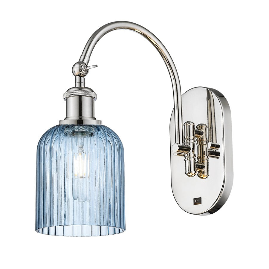Innovations Ball Bridal Veil 5" Sconce, Side Swivel, PN/BL - 518-1W-PN-G559-5BL