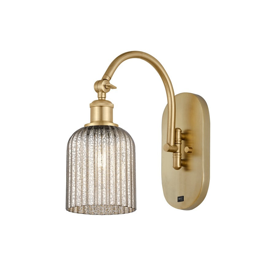 Innovations Ball Bridal Veil 5" Sconce, Side Swivel, GD/MC - 518-1W-SG-G559-5ME