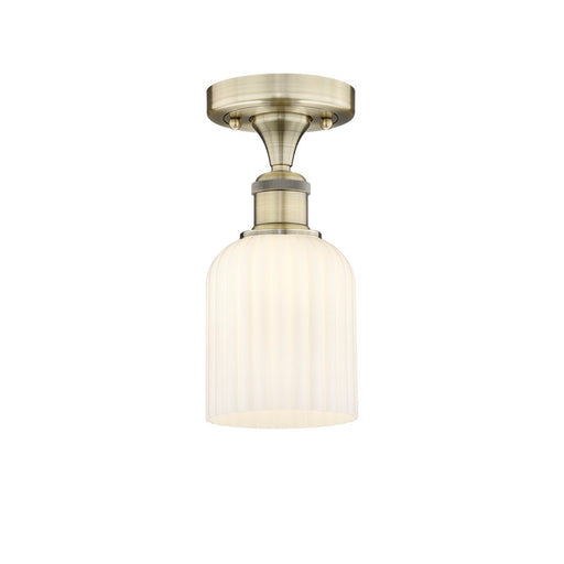 Innovations Edison Bridal Veil 1Lt 5" Semi-Flush, AB/GW - 616-1F-AB-G559-5GWH