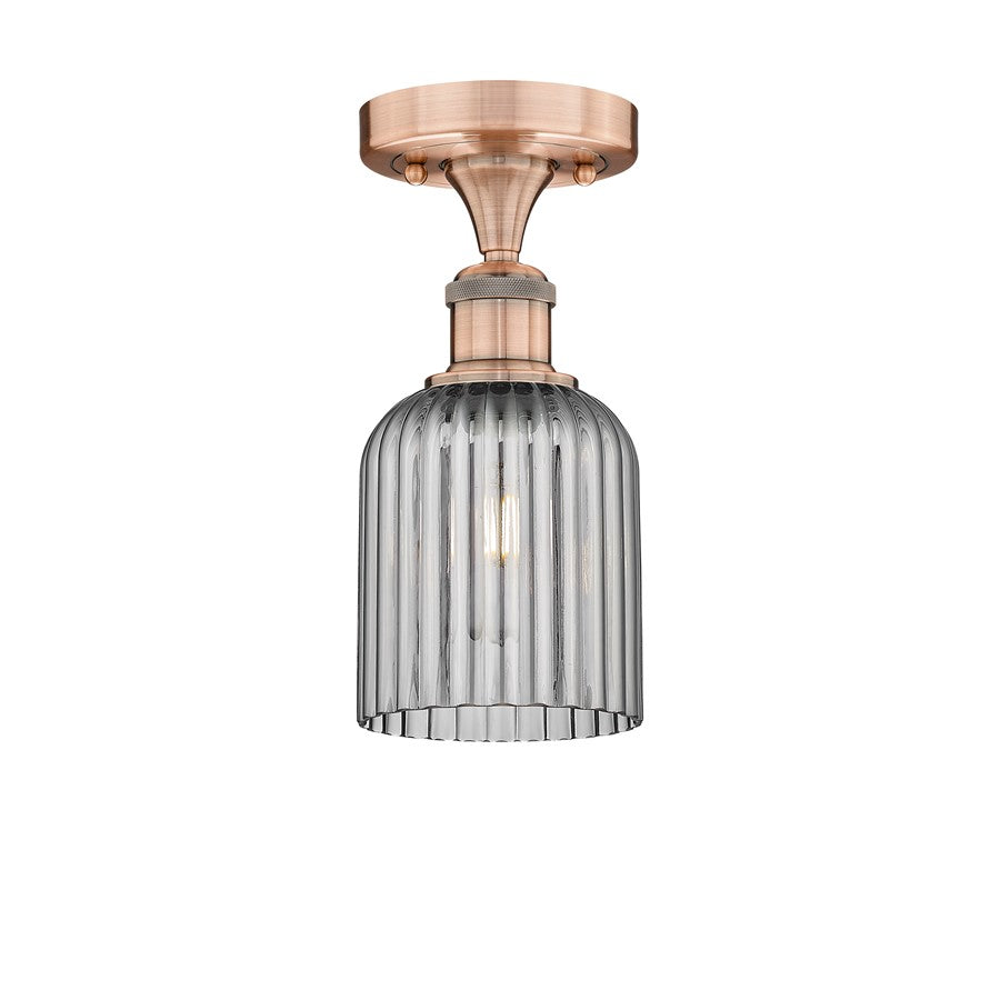 Innovations Edison Bridal Veil 1Lt 5" Semi-Flush, CP/SM - 616-1F-AC-G559-5SM