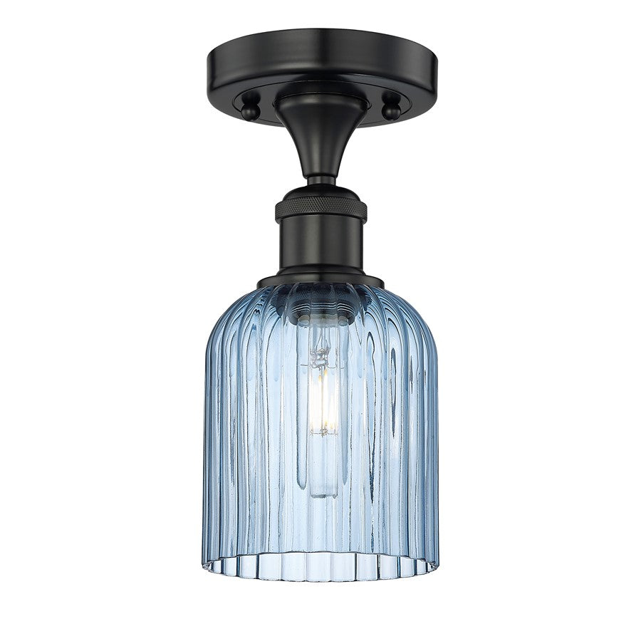 Innovations Edison Bridal Veil 1Lt 5" Semi-Flush, BK/BL - 616-1F-BK-G559-5BL