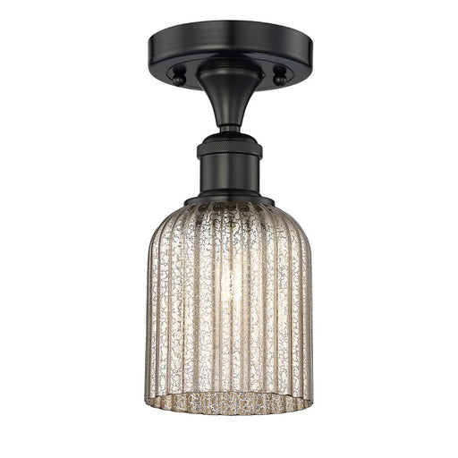 Innovations Edison Bridal Veil 1Lt 5" Semi-Flush, BK/MC - 616-1F-BK-G559-5ME