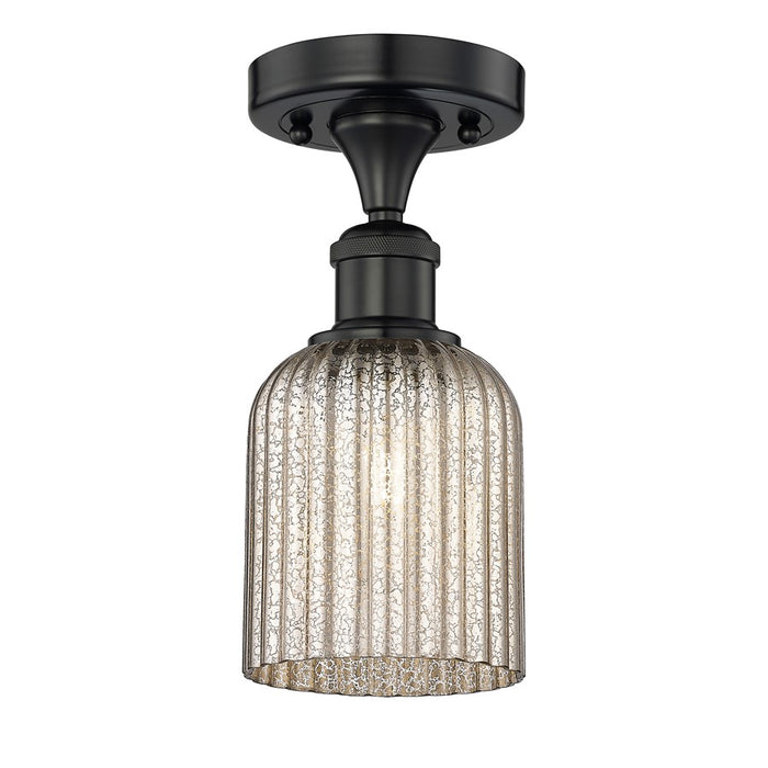Innovations Edison Bridal Veil 1Lt 5" Semi-Flush, BK/MC - 616-1F-BK-G559-5ME