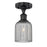 Innovations Edison Bridal Veil 1Lt 5" Semi-Flush, BK/SM - 616-1F-BK-G559-5SM