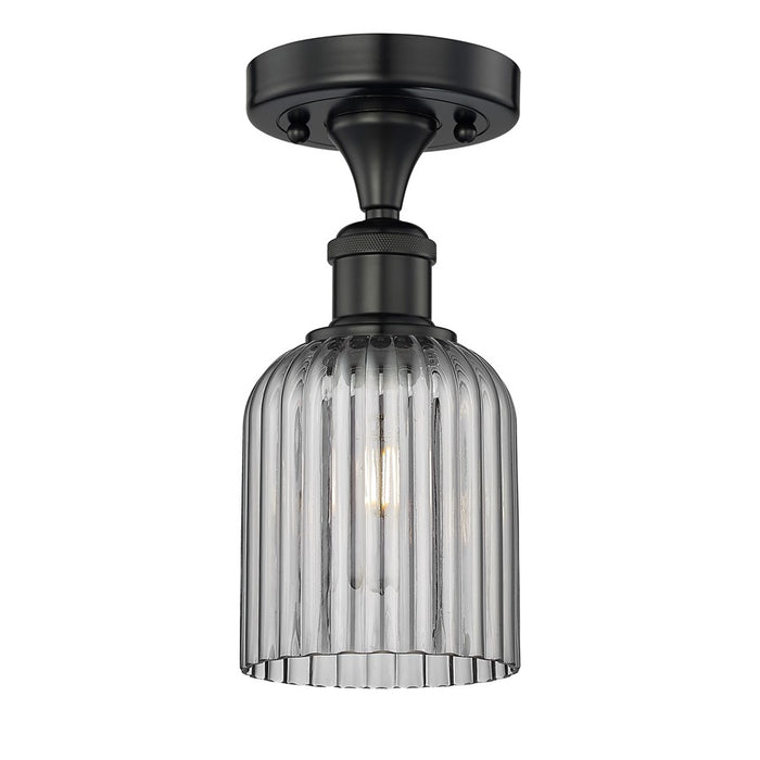 Innovations Edison Bridal Veil 1Lt 5" Semi-Flush, BK/SM - 616-1F-BK-G559-5SM