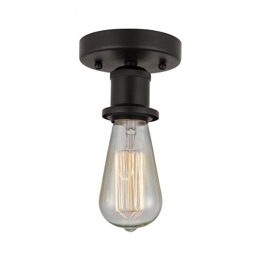 Innovations Edison Bare Bulb 1 Light Semi-Flush, Bronze