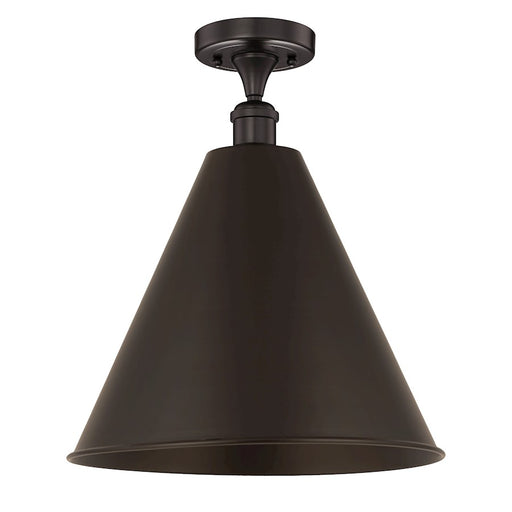 Innovations Edison Cone 1-Lt 16" Semi-Flush, Bronze - 616-1F-OB-MBC-16-OB