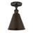 Innovations Edison Cone 1 Light 8" Semi-Flush Mount, Bronze - 616-1F-OB-MBC-8-OB