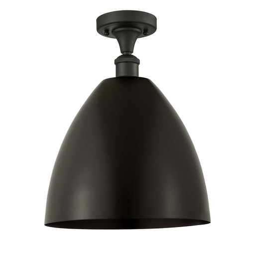 Innovations Bristol 12in 1-Light Semi-Flush Mount | Industrial Oil Rubbed Bronze Steel and Cast Brass with Oil Rubbed Bronze | Model 616-1F-OB-MBD-12-OB