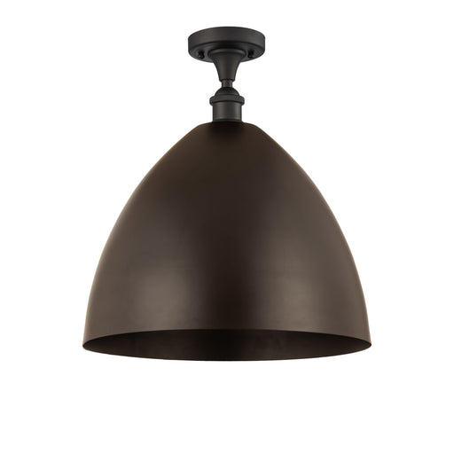 Innovations Bristol 16in 1-Light Semi-Flush Mount | Industrial Oil Rubbed Bronze Steel and Cast Brass with Oil Rubbed Bronze | Model 616-1F-OB-MBD-16-OB